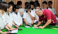 Стюарт Бинэм, Марк Джойс и Кирен Уилсон посетили снукерную школу в Шанхае