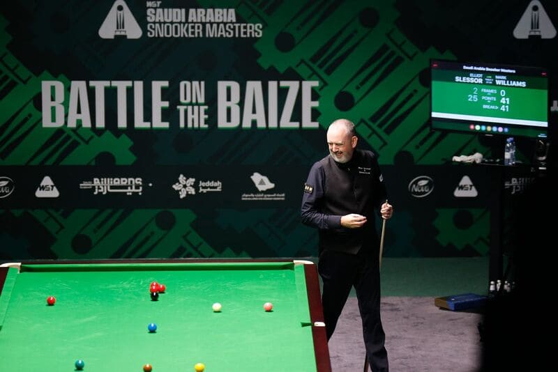 Марк Уильямс сделал четыре брейка за 50 очков (фото: WST)