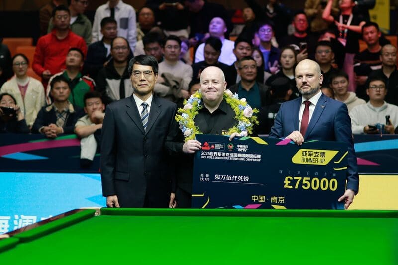 Джон Хиггинс занял второе место на турнире  International Championship 2025 и выиграл 75 000 фунтов стерлингов (фото: WST)