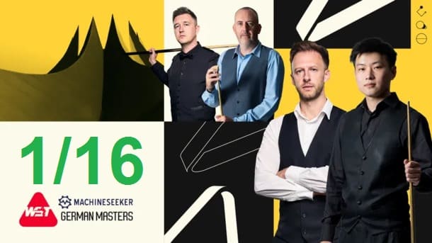 German Masters 2026 снукер — 1/16 финала. Трансляции расписание