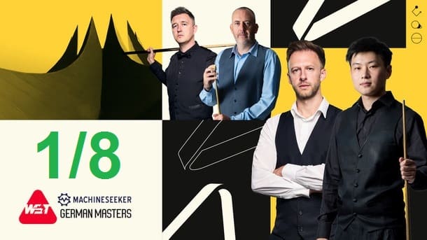 German Masters 2026 снукер — 1/8 финала. Трансляции расписание
