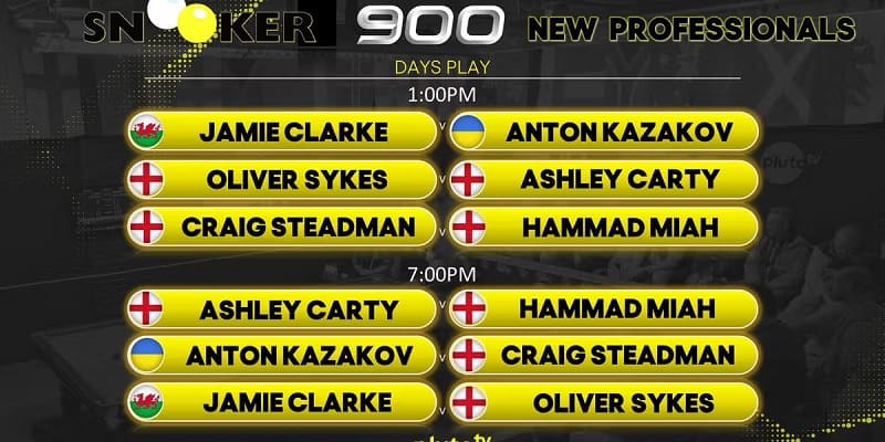 Snooker 900 New Professionals Week 2026 (фото: snooker900)