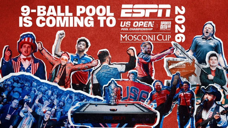 World Nineball Tour объявляет о сотрудничестве с ESPN: Mosconi Cup и US Open Pool Championship возвращаются на экраны